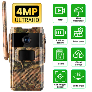 Nouveauté sans fil 940 sans lueur Vision nocturne <span class=keywords><strong>vert</strong></span> camouflage panneau solaire CMOS capteur élément <span class=keywords><strong>chasse</strong></span> sauvage SIM 4G LTE caméra de piste - Product Image 2