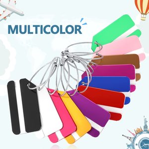 Étiquettes de bagages en métal, étiquettes de bagages de voyage pour valises avec nom, adresse, téléphone, e-mail - Product Image 2