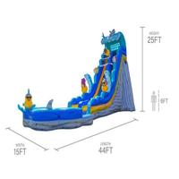 Toboggan aquatique gonflable de qualité commerciale sur le thème du canard avec piscine pour fêtes de jardin, locations d'événements et parcs