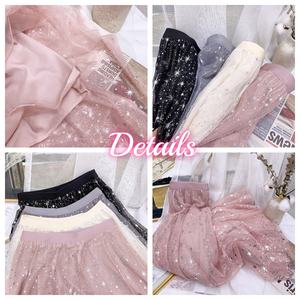 <span class=keywords><strong>Jupe</strong></span> <span class=keywords><strong>Longue</strong></span> Élastique <span class=keywords><strong>en</strong></span> <span class=keywords><strong>Tulle</strong></span> Gaze 2024 Nouvelle Collection, Design Étoile Vintage Tendance, Taille Haute A-line <span class=keywords><strong>en</strong></span> Maille Pailletée pour Femme Rose - Product Image 2