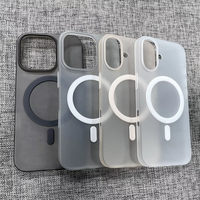 Nouvelle coque de téléphone pour IPhone16 16Pro 16ProMax 16Plus Series Coque magnétique ultra-mince givrée incassable