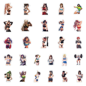 54 autocollants graffiti anime fille athlète pour ordinateur portable, bagages, décoration, autocollant cadeau <span class=keywords><strong>sexy</strong></span> pour salle <span class=keywords><strong>de</strong></span> sport - Product Image 3