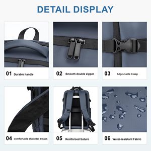 Flight-Ready Multi-Compartment Travel <b>Backpack</b> Smart 3-Compartment Design with All-Day Comfort Durable Style - Product Image 4