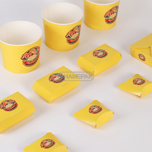 Caja <span class=keywords><strong>de</strong></span> Embalaje Biodegradable y Ecológica para Comida Rápida, Bolsa para Llevar Hamburguesas, Pollo y Papas <span class=keywords><strong>Fritas</strong></span> - Product Image 2