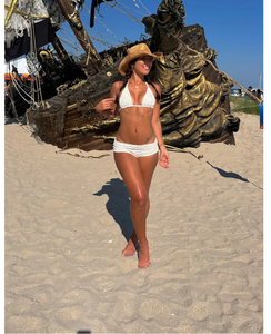 OEM Short de bain blanc à oeillets avec doublure de couleur <span class=keywords><strong>nude</strong></span> Ensemble de 2 pièces de taille basse à moyenne <span class=keywords><strong>BIKINI</strong></span> Swim Jammer Patterns Leopard Plaid - Product Image 6