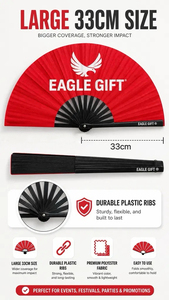 33cm Large Plastic Folding Hand Fan with <b>Light</b>-Up Feature Decorative Rave <b>Flash</b> Fan <b>Flash</b> Crafts - Product Image 2