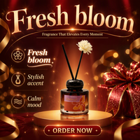 Diffuseur de parfum à bâtonnets personnalisé, longue durée, parfum léger, huile essentielle, parfum d'intérieur de luxe pour chambre à coucher, hommes et femmes, usage domestique
