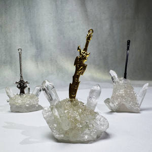 A basso prezzo di alta qualità fortunato artigianato spada nascosta <span class=keywords><strong>in</strong></span> chiaro Quart grappolo di pietra per regalo o ornamento - Product Image 1
