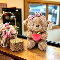 Direct usine : Peluches pour machine à grappins, en tissu velours lavable, modèle ours, marron rose, 7 pouces, en gros