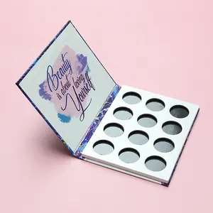 Faible QUANTITÉ MINIMALE DE COMMANDE cosmétiques maquillage produits 12 casserole vide palette de fard à paupières magnétique