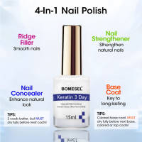 Huile réparatrice pour ongles à la kératine BOMESEL, hydratante, éclaircissante, produit professionnel pour le soin des ongles, fortifiant, sans TPO ni HEMA, vernis gel.
