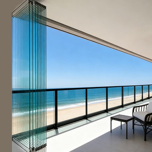 Porte pliante en verre pour balcon, patio, véranda, porte accordéon en aluminium, enceintes de balcon, mur coulissant en verre, cloison en verre - Product Image 2