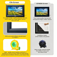 Écran de projection gonflable pour cinéma en plein air, jeux de société et fêtes à domicile, 24 pieds, tissu Oxford imperméable