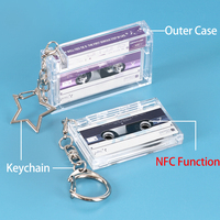 SUNSHING Plastique Mini CDS Musique Cassette Bandes Album NFC Emballage Mini CD Bijou Cas NFC Musique Smini Album Porte-clés Boîte