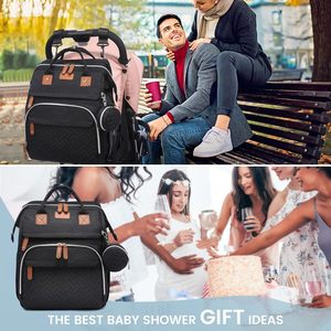 Mochila de Viaje Multifuncional Personalizada de Fabricante, de Cuero Vegano PU, para Maternidad, Bolsa de Pañales para Bebé, Bolsa de Pañales para Mamá, de Poliéster Gratis - Product Image 6