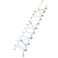 Échelle murale pliable à fixation latérale en alliage d'aluminium pour mezzanine de maison moderne