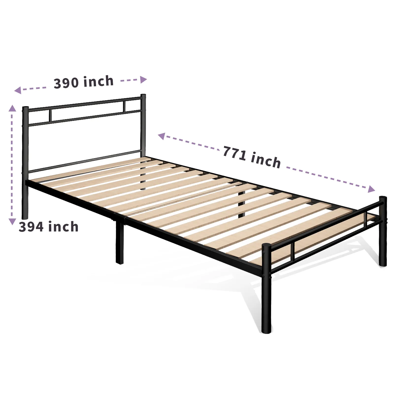Kainice Cheap hotel sofa bed for twin size morden iron bed teenagers single bed frame for bedroom