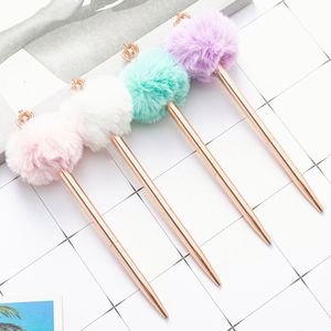 Custom Pom Crown Ballpoint Plush Gel Signature <b>Pens</b> for Party Gifts & Stationery Supplies - Product Image 1