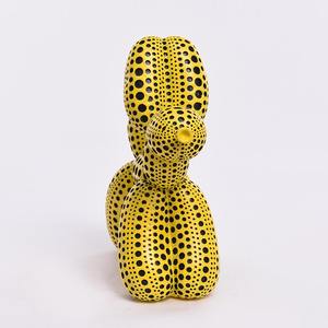 Yaratıcı sanat Chic puanl sanat tasarım siyah ve beyaz köpek dekor reçine balon köpek heykeli hediyeler ev dekorasyon - Product Image 5