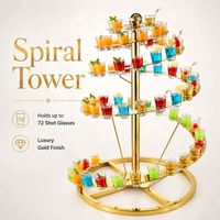 XINGPAI – décorations de restauration buffet de luxe en acier inoxydable doré, présentoir de nourriture, support de cocktail en spirale pour fête de mariage