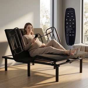 Lit électrique réglable de luxe pour personnes handicapées, femmes enceintes, hôpitaux, maisons de retraite, avec massage, port de <span class=keywords><strong>charge</strong></span> LED, lit de soins à domicile - Product Image 1