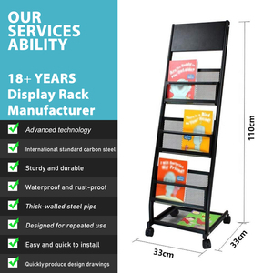 Ruimei di động tài liệu và Tạp Chí giá ngoài trời kim loại báo chủ hiển thị đứng - Product Image 4