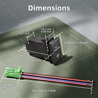 Interrupteur à bouton-poussoir 4 pôles 12V étanche avec indicateur LED et fil de raccordement pour Starlink MINI GEN3, interrupteur de commande marche/arrêt pour Toyota