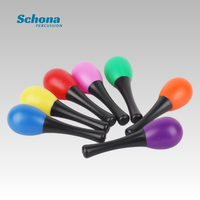 Orff Colorful Plastic Maraca Kids Percussion Shaker Early Education Musical Instrument for Kindergarten Teaching Use 13*4cm