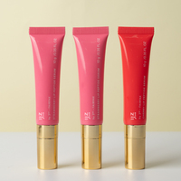 Emballage vide d'huile pour les lèvres de 10ml 20ml de cosmétiques avec tête en céramique Tube de compression de brillant à lèvres Logo personnalisé Tuyaux de crème pour les yeux en plastique