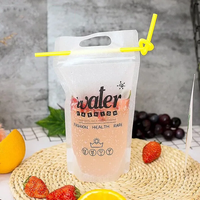Sachet Doypack Transparent Personnalisé avec Fermeture Zip Refermable pour Eau, Jus de Raisin et Boissons – Emballage OEM