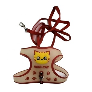 Hot Sale Adjustable New <strong>Cat</strong> &amp; Dog Fluorescent Pet Products Luminous <strong>Harness</strong> &amp; Leash Anti-Lost Walking Printed Paw From Factory - Product Image 5