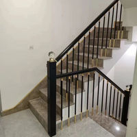 Rampe d'escalier et de balcon traditionnelle en acier inoxydable et alliage d'aluminium, polissage miroir, résistante à la rouille et à l'eau, pour centres commerciaux et hôpitaux