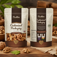Sachet Doypack pour noix avec fenêtre et fermeture éclair, solution de conservation des produits secs (amandes, noix de cajou, pistaches)
