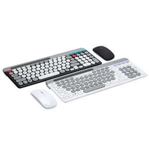2.4G BT Wireless Mini Keyboard And Mouse Combos Teclado For Tablet Phone Computer Office Home Use-Sleek Keypad Design