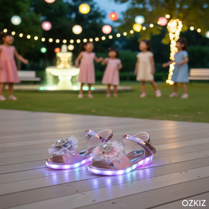 OZKIZ Korean LED Sandals for Girls Kids Fashion Shoes 2-7 Years Summer Wholesale - Product Image 3