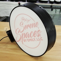 Publicité Logo personnalisé rond publicité caissons lumineux signalisation extérieur entreprise magasin signe lumières circulaire led boîte à lumière signe