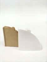 Filtres à café en papier coniques écologiques en pâte de bois naturelle, compatibles avec les cafetières à filtre, supportant l'emballage personnalisé pour le café pour-over, origine Chine, marque OEM
