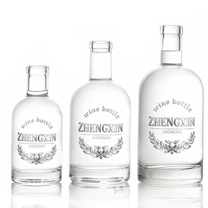 Bouteille de liqueur en verre transparent vide de 750 ml avec étiquetage personnalisé, bouteille de vin de 1 litre avec bouchon pour les marques de vodka, <span class=keywords><strong>gin</strong></span> et jus de <span class=keywords><strong>gingembre</strong></span> - Product Image 5