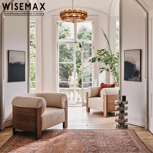 WISEMAX – meubles en tissu de style nordique, chaise de canapé simple, cadre en bois massif, boucle de canapé trois places, ensemble pour hôtel, maison, salon - Product Image 2