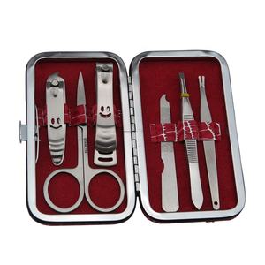 Kit de manicura rojo de 6 piezas, juego de Arte de uñas con tijeras de Carrión, recortador de dedos, cortador de cutículas, empujador, herramienta de pedicura en caja - Product Image 3