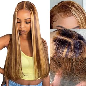 Perruque Lace Front 13*<span class=keywords><strong>6</strong></span> Transparente Sans Colle Cheveux Naturels Humains 360, Perruque Brésilienne Vierge Lisse Full HD - Product Image 6