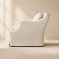 Fauteuil d'appoint moderne en tissu durable, rembourré en mousse, avec housse, pour salon, chambre, villa, hôtel