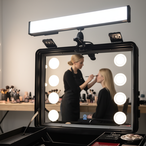 Iluminación Fotográfica LED Portátil Bicolor de 40W, CRI 95+, con Brazo de Mano para Maquillaje <span class=keywords><strong>en</strong></span> Estudio, Entrevistas, Conferencias, <span class=keywords><strong>YouTube</strong></span> - Product Image 6