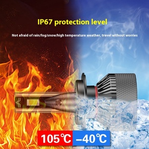 Faro de coche LED de tubo de cobre doble de 120W, foco ultrabrillante con temperatura de Color de 6000K, decodificador H7 de nueva condición - Product Image 4