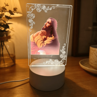 Lampe de nuit LED 3D personnalisable en acrylique, style postmoderne, Jésus, Vierge Marie, décoration de chambre à coucher