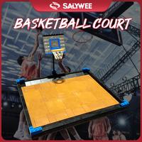 (Sin Caja) Bloques de Construcción para Construir Campos Deportivos, Modelo de Escena de Fútbol, Baloncesto y Voleibol de Playa, Regalo Coleccionable Creativo para Decoración de Aficionados