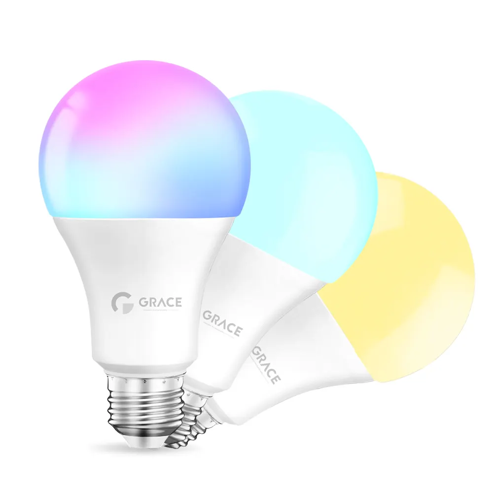 multicolor intelligent lamp wireless remote control wifi smart LED light bulb A21 11W Alexa Google Home tuya smart Set Timer