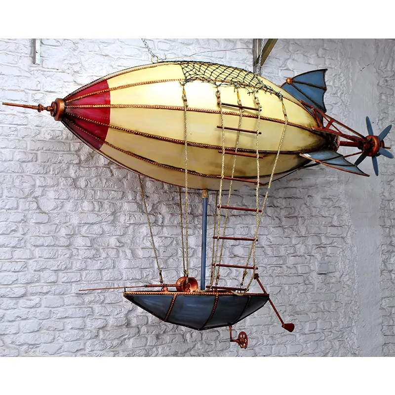 Vintage Besi 19th Century Balon Udara Besar Hiasan Dekorasi Restoran Bar Plafon