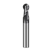 BOSSL Hrc70 Fraise à queue carrée à 2 dents, à bout sphérique, en carbure, angle de hélice 30°, revêtement Altin, haute dureté, pour routeur CNC