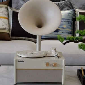 Élégant blanc USB musique <span class=keywords><strong>platine</strong></span> phonographe lecteur nostalgique <span class=keywords><strong>vinyle</strong></span> tourne-disque accessoire nouveau Design Audio vidéo accessoire - Product Image 5